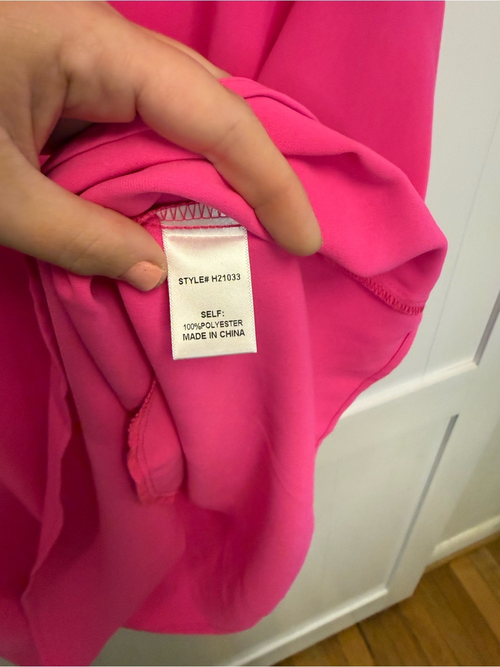 JODIFL Fuchsia V-Neck Flutter Sleeve Dress - Picture 3 of 4